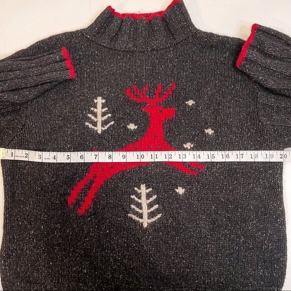 Vintage Nomadic Traders Silk & Angora Reindeer Turtleneck Sweater - Picture 4 of 8